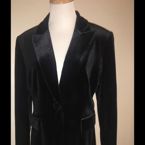 Velvet like tailored blazer